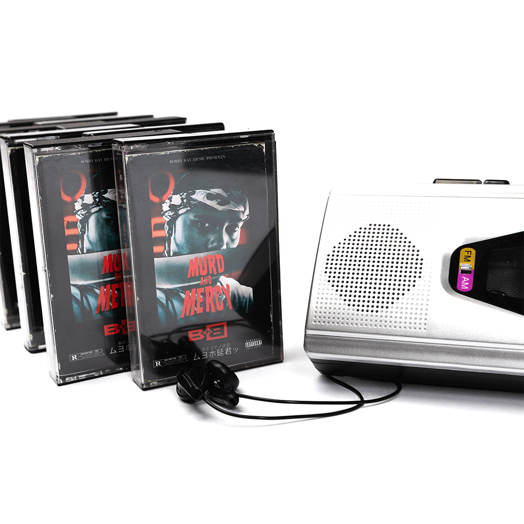 B.o.B Murd And Mercy VIP Pack w Cassette & Cassette Player - Shop Bobby Ray | the B.o.B Merch & Music Store